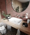 Click-Clack Korek do umywalki lub bidetu z tuleją - ceramiczny