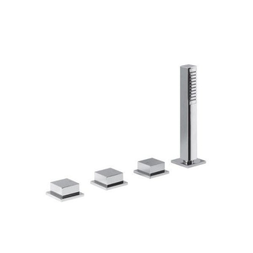 INFINITI bateria na brzeg wanny, czteroelementowa, chrom