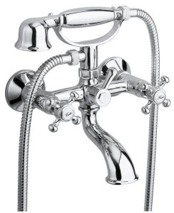 Sapho ANTEA bateria wannowa retro ścienna chrom - 3011 