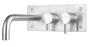 MINIMAL bateria wannowa podtynkowa, stal nierdzewna
