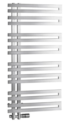 VOLGA grzejnik łazienkowy 500x976mm, 308W, stal nierdzewna szczotkowana