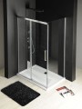 FONDURA drzwi prysznicowe przesuwne 1100mm, szkło czyste