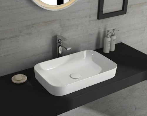 SOTT AQUA Umywalka ceramiczna 60x38cm, biała