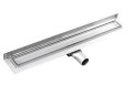 MANUS PIASTRA odpływ liniowy pod płytki,przyścienny 750x112x55mm, stal nierdzewna