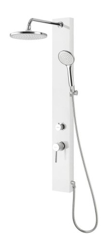 FIGA panel prysznicowy z baterią, 125x1050mm, biały