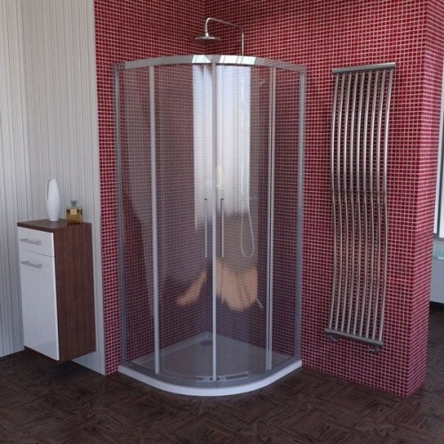 LUCIS LINE kabina prysznicowa półokrągła, 1000x1000mm, R550, szkło czyste