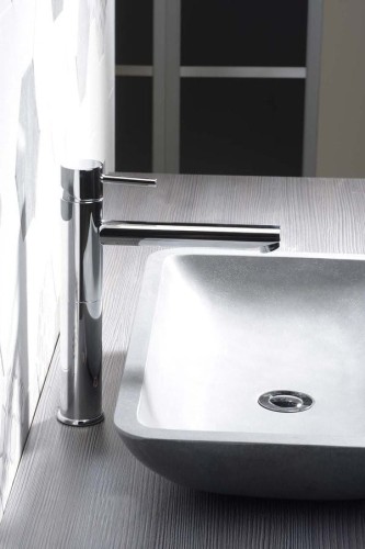 RHAPSODY bateria umywalkowa wysoka z przedłużoną wylewką, bez odpływu, chrom