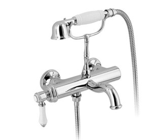 Sapho VIENNA bateria wannowa ścienna retro , kompletna, chrom - VO010 