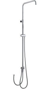Zestaw prysznicowy z podłączeniem do baterii, bez deszczowni i słuchawki prysznicowej, chrom