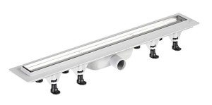 Polysan TILE odpływ liniowy pod płytki plastikowy z rusztem ze stali nierdzewnej 72cm - 72837