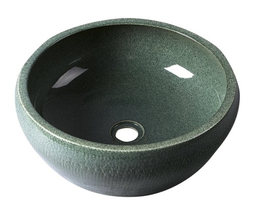 PRIORI umywalka ceramiczna, średnica 42cm, zielona