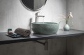PRIORI umywalka ceramiczna, średnica 42cm, zielona