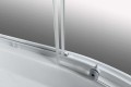 AIGO boks prysznicowy półokrągły 900x900x2060mm, biały profil, szkło czyste