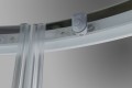 AIGO boks prysznicowy półokrągły 900x900x2060mm, biały profil, szkło czyste