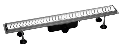 FLUE odpływ liniowy z rusztem, długość 630x115x82mm, stal nierdzewna
