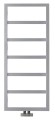 DENALI grzejnik 550x1336, 411 W, srebrny struktura