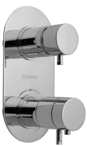 Sapho RHAPSODY bateria prysznicowa podtynkowa termostatyczna 2 wyjścia chrom - 5585T