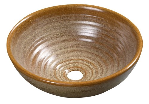 ATTILA umywalka ceramiczny 42,5cm, brązowa