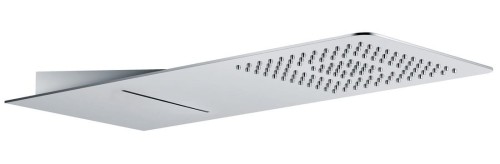 SLIM deszczownia ścienna z kaskadą 220x500x2,4mm, stal nierdzewna polerowana
