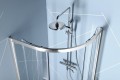 EASY LINE kabina prysznicowa półokrągła 900x800mm, L/R, szkło czyste