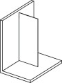 MODULAR SHOWER jednoczęściowa ścianka do montażu do ściany, 900 mm