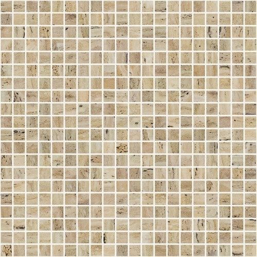 ZEN Travertino Glass mosaic 25x25 mm (plato 31,2x49,5) (bal.= 2,00m2)