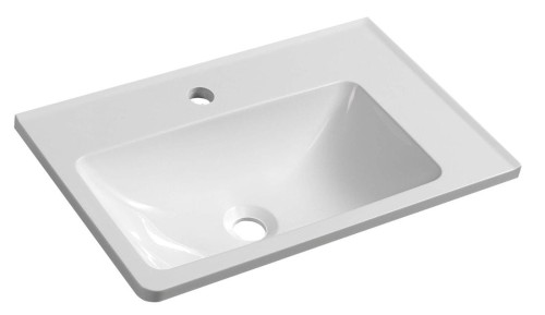 ARANA umywalka kompozytowa 56x11x35cm, biała, prawa