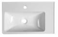 ARANA umywalka kompozytowa 56x11x35cm, biała, prawa