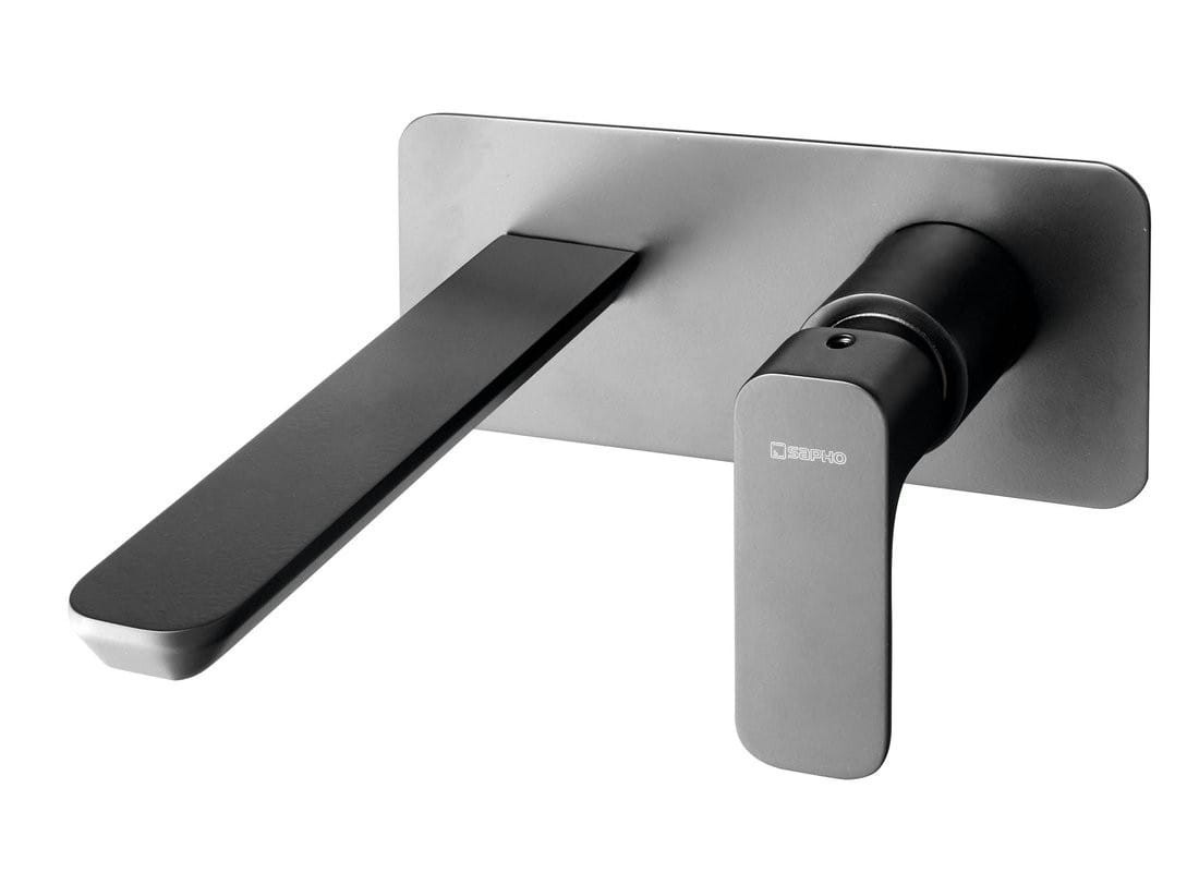 Sapho SPY bateria umywalkowa podtynkowa czarny mat - PY08/15