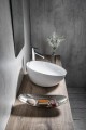 DOME OBLIQUO umywalka ceramiczna nablatowa 44,5x26,5 cm