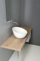 DOME OBLIQUO umywalka ceramiczna nablatowa 44,5x26,5 cm
