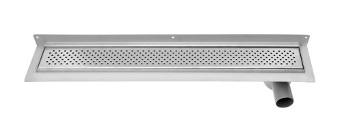 KROKUS odpływ liniowy z rusztem, przyścienny, 860x122x92 mm, nierdzewny