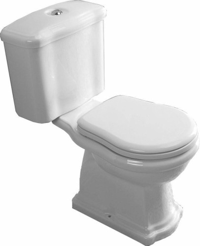 RETRO kompakt WC, dolny odpływ, biały-chrom