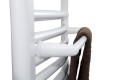Wieszak na ręczniki na grzejnik 43 cm, obły, biały