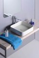 BLADE umywalka ceramiczna nablatowa 40x11,5x40 cm, bez przelewu
