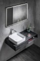 BLADE umywalka ceramiczna nablatowa 40x11,5x40 cm, bez przelewu
