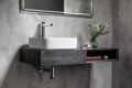 BLADE umywalka ceramiczna nablatowa 40x11,5x40 cm, bez przelewu
