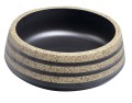 PRIORI umywalka ceramiczna, średnica 41cm, 15cm, czarny/kamień
