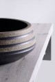PRIORI umywalka ceramiczna, średnica 41cm, 15cm, czarny/kamień