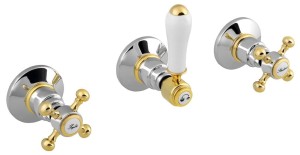Sapho ANTEA podtynkowa bateria prysznicowa 2 wyjścia chrom/złoto - SET305-102 