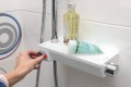 LIAM zestaw prysznicowy z baterią termostatyczną i półką, chrom