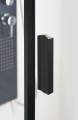 ZOOM LINE BLACK kabina prysznicowa półokrągła 900x900mm, szkło czyste, prawa