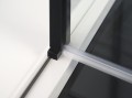 ZOOM LINE BLACK drzwi prysznicowe 1300mm, szkło czyste