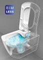 GLANC WC wiszące, Rimless, 37x51,5 cm, biały