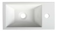 AMAROK umywalka kompozytowa 40x11x22cm, biała, bateria z prawej strony