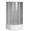 ARLEN kabina prysznicowa półokrągła niska 900x900x1500 mm, szkło BRICK