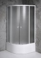 ARLEN kabina prysznicowa półokrągła niska 900x900x1500 mm, szkło BRICK
