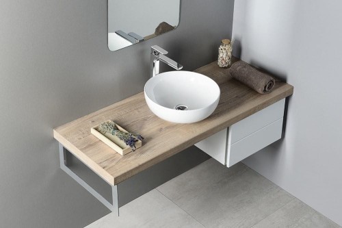 RONDANE umywalka ceramiczna nablatowa, średnica 41x14 cm