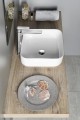 PRATA umywalka ceramiczna nablatowa 39,5x14,5x39,5 cm