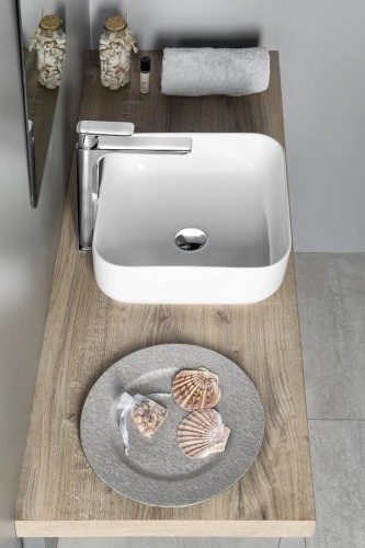 PRATA umywalka ceramiczna nablatowa 39,5x14,5x39,5 cm